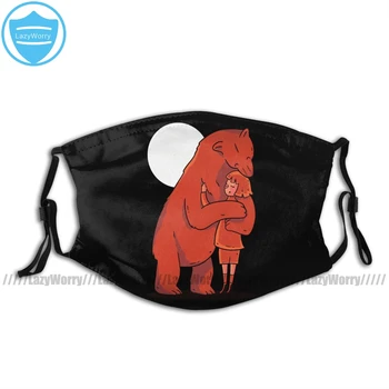 

Bear Mouth Face Mask Bear Hug Facial Mask Funny Fashion with 2 Filters for Adult