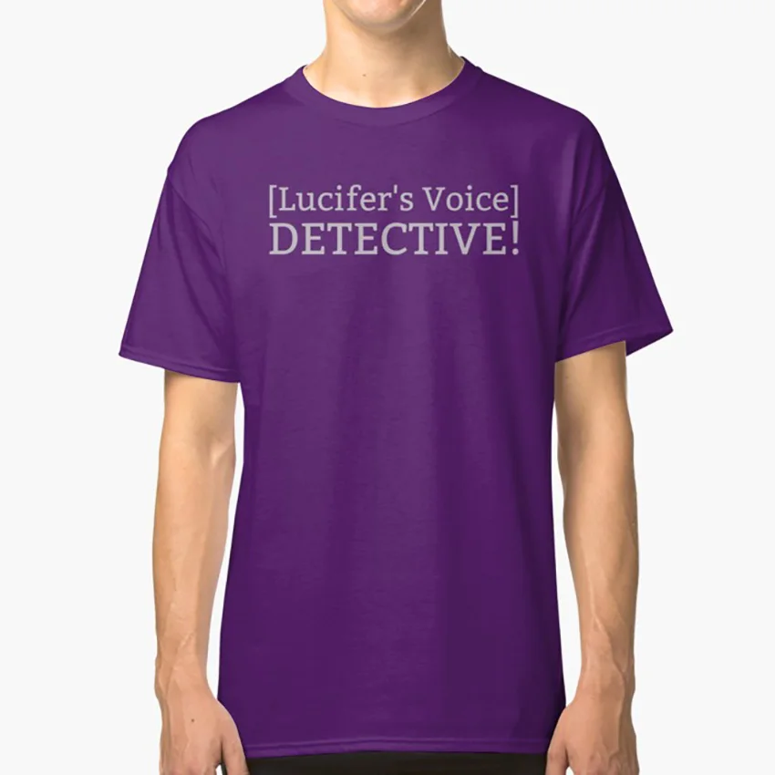 [Голос Люцифера] детектива! Футболка детектива декера Люцифера voice lucifers voice lucifer i love luci tom ellis - Цвет: Фиолетовый