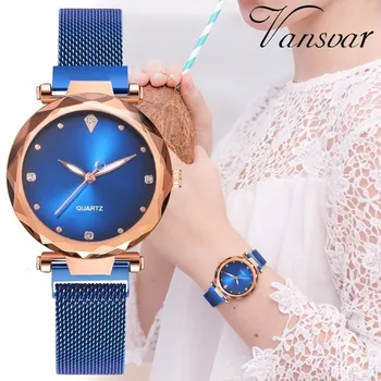 

Women Magnet Buckle Starry Sky Watch Luxury Ladies Stainless Steel Quartz Watch Relogio Feminino Hot Selling