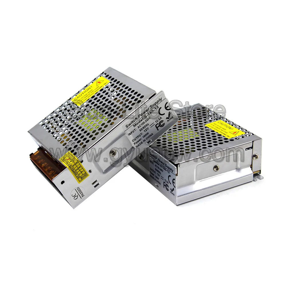 Мини-размер питания DC12V 12.5A 150 Вт светодиодный преобразователь драйвера AC100-240V в DC 12 В SMPS для CCTV полосы модули световой монитор