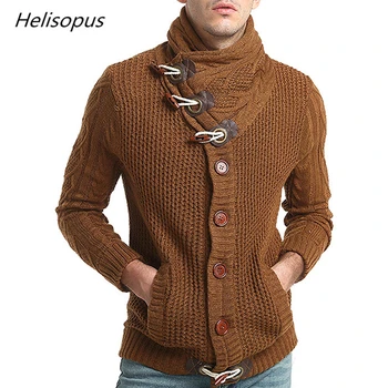 

Helisopus Sweater Men 2020 Thick Warm Sweater Winter Twisted Long-sleeved Turtleneck Casual Sweater Slim Cardigans