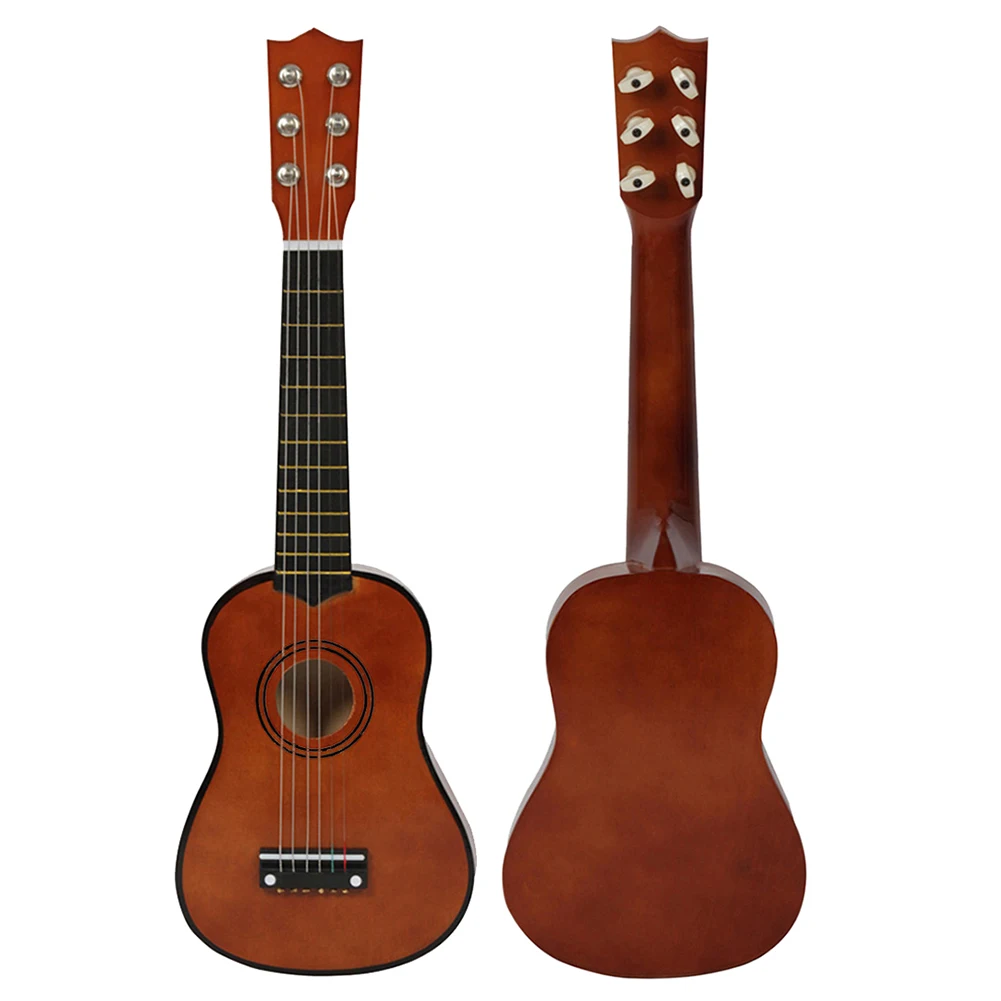 21 Inch Small Bass Acoustic Ukulele 6 Strings Hawaiian Guitar Musical Instruments Mini Guitar with Picks Gig Bag Tuner ukulele set ukulele strap