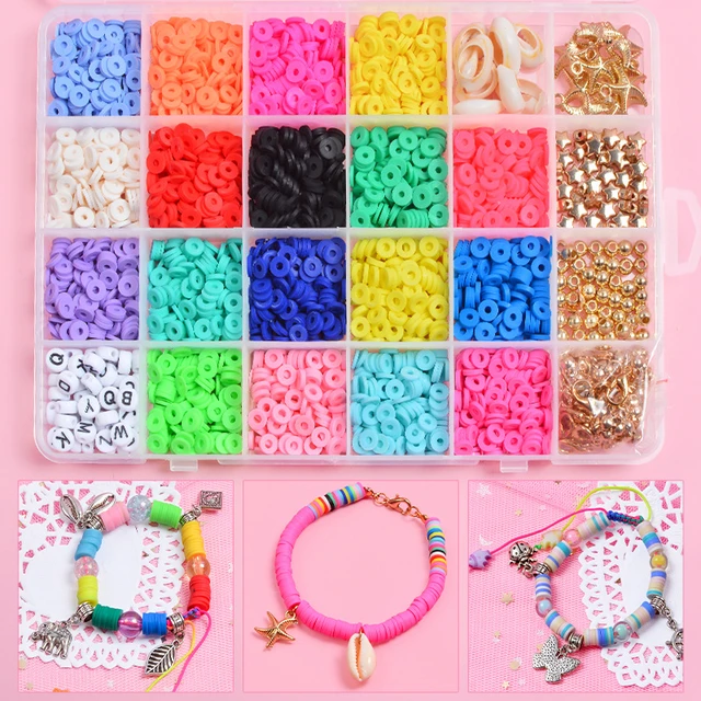 5000Pcs 6mm Flat Round Polymer Clay Discs Loose Spacer Beads for DIY Jewelry  Making Craft Bohemian Bracelet Handmade Toys