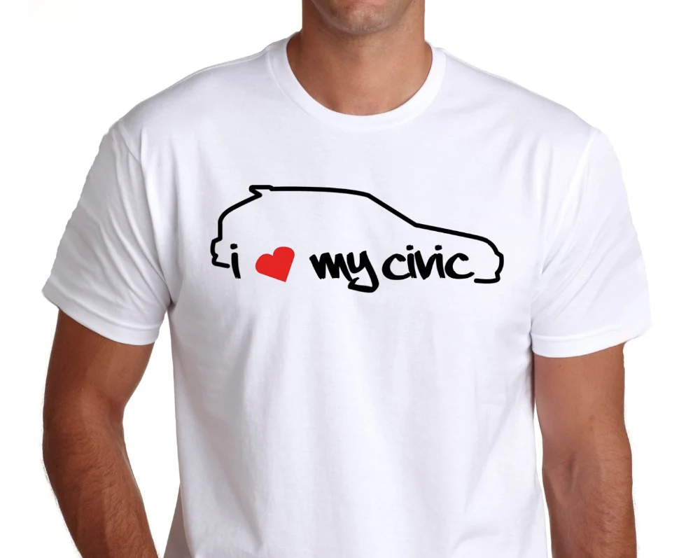 Футболка с надписью I Love My Civic Ek Ej Набор стикеров Typer Sir Jdm Ek3 Ek4 Ek9 Ej9 2019 модные