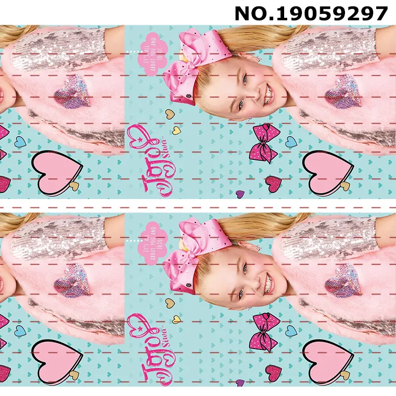 19059297 10 ярдов-разные размеры- Jojo Siwa лук стиль напечатанный Grosgrain ленты DIY аксессуары - Цвет: 19059297