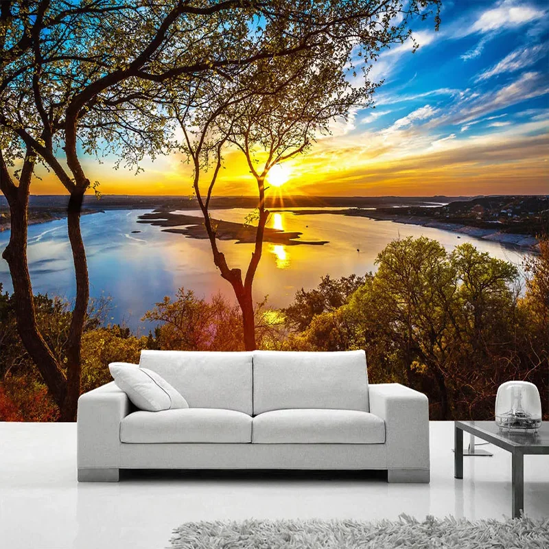 Custom-Photo-Wallpaper-3D-Sunset-Lake-Landscape-Scenery-Murals-Living-Room-Dining-Room-Background-Wall-Decor