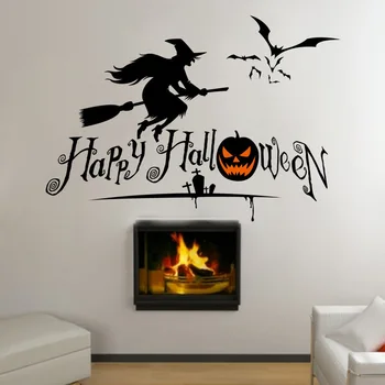 

in the dark horror glow pokemon environmental carved Halloween witch sitting room bedroom adornment glass window wall stickers