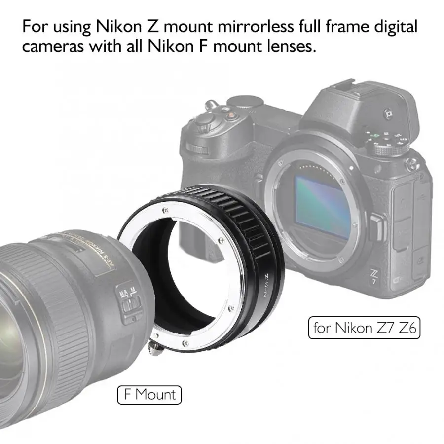 Адаптер для объектива Acouto AI-NIK Z адаптер для Nikon AI объектив для Nikon Z крепление для камеры полная Рамка беззеркальная Z6 Z7 держатель объектива
