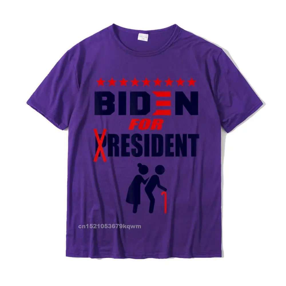 Classic T Shirt Fitted Crewneck Casual 100% Cotton Fabric Men T Shirt Custom Short Sleeve Tees Wholesale Funny Biden 2020 Quote BIDEN for PRESIDENT without quot P quot T-Shirt__4668 purple