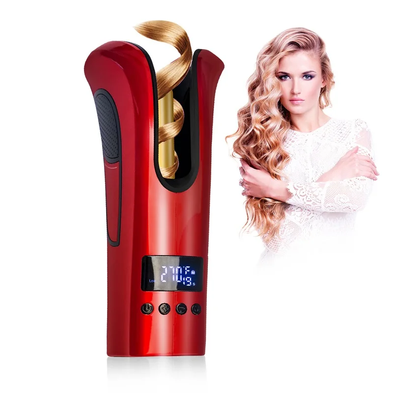 red with box N бигуди автоматические бигуди для волос турмалин керамический нагреватель воздуха Керлинг палочка портативный мини щипцы для завивки светодиодный цифровой бигуди - Цвет: red with box