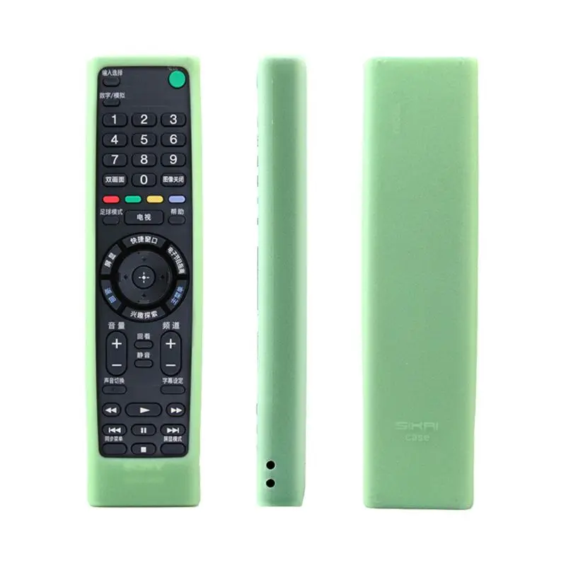 Силиконовый чехол с дистанционным управлением, противоударный защитный чехол, моющийся чехол для sony RMF-TX200C 210 211, ТВ, голосовое управление, ler 77UA - Цвет: Fluorescent Green