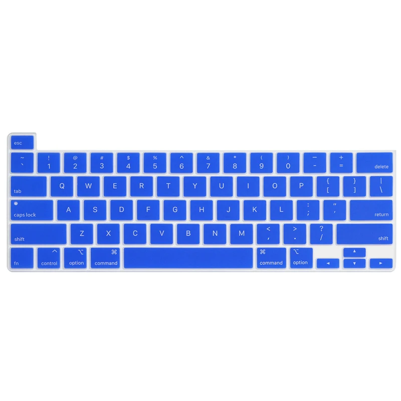 Blue Защитная клавиатура с американским раскладкой для Macbook Pro, 16 дюймов, чехол для клавиатуры A2141, силиконовый Пылезащитный Водонепроницаемый чехол для клавиатуры - Цвет: Blue