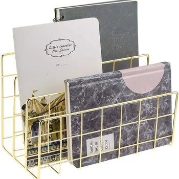 

Grid iron desktop storage rack office storage basket creative card letter impurity storage organizer