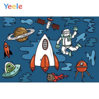 

Yeele Spaceship Planets Universe Painting Portrait Photography Backdrops Personalized Photographic Backgrounds For Photo Studio