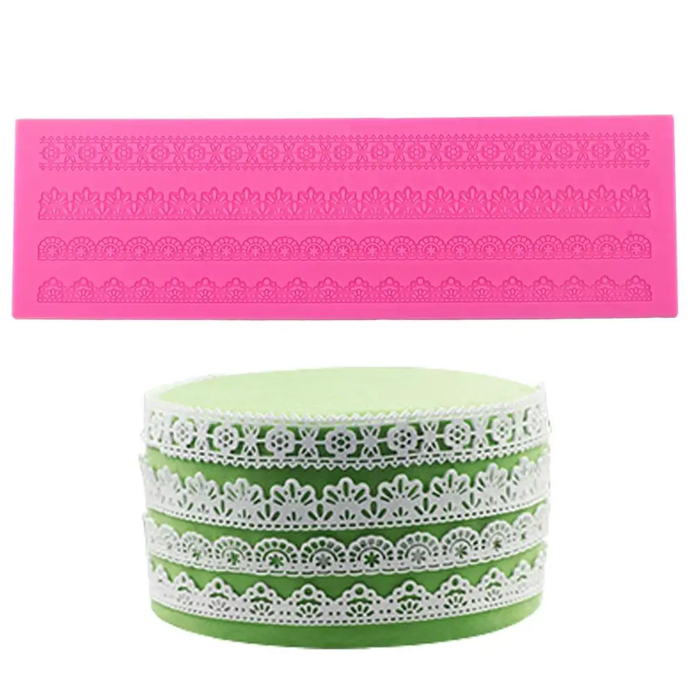 Lace Silicone Mat Cookie Decorating Cake Lace Mat Fondant Large