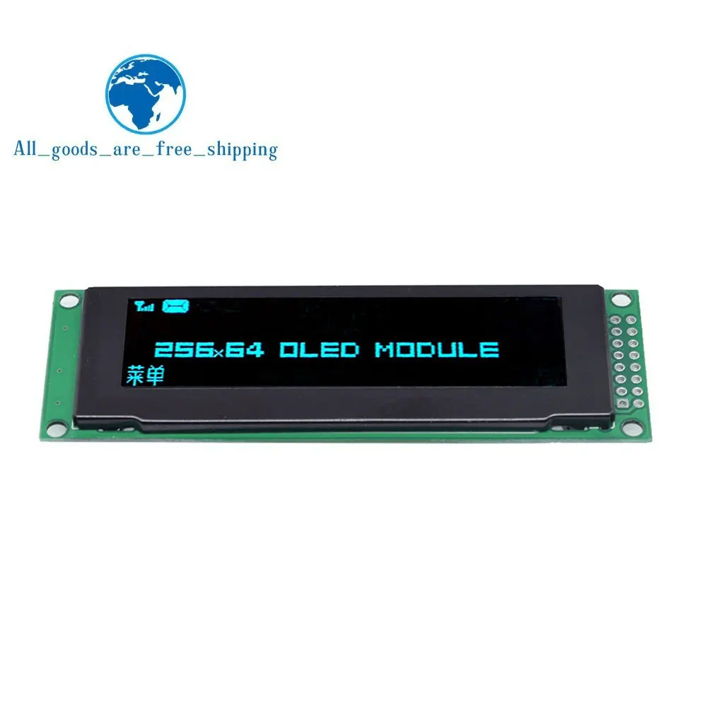 TZT OLED дисплей 2," 256*64 25664 точек Графический ЖК-модуль дисплей экран LCM SSD1322 контроллер Поддержка SPI - Цвет: Синий