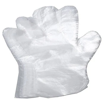 

2000Pcs Disposable Gloves Disposable Food Preparation Gloves Transparent Gloves (0.7G / Pc)