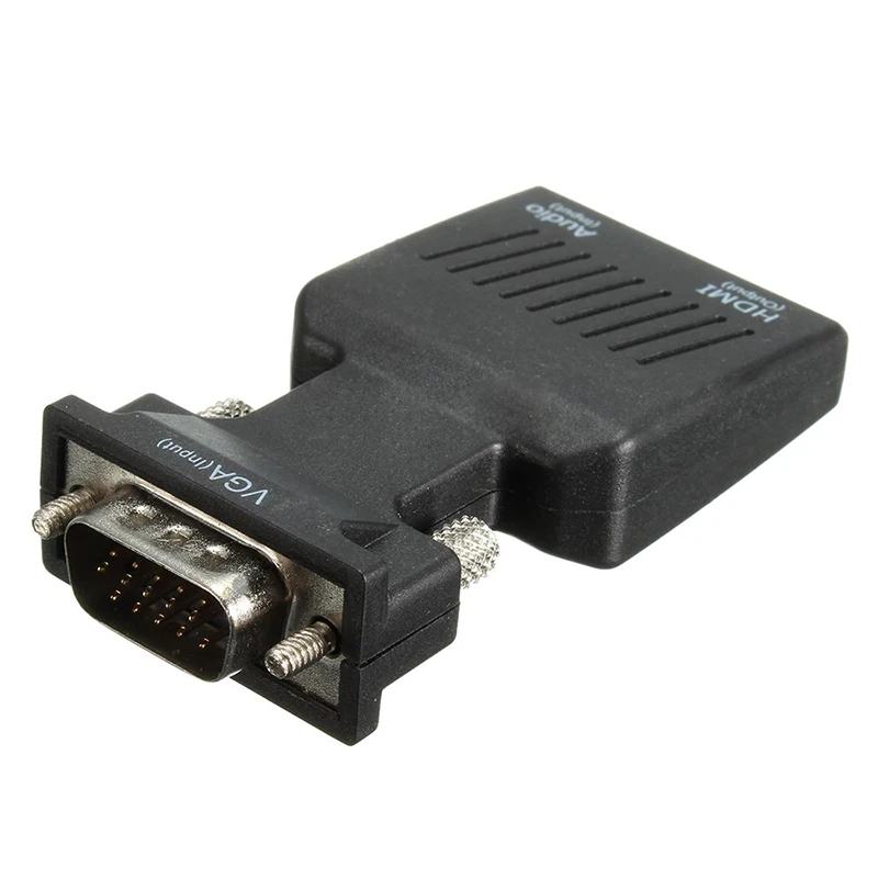 1080P VGA мужчин и женщин HDMI адаптер конвертер с USB аудио кабель