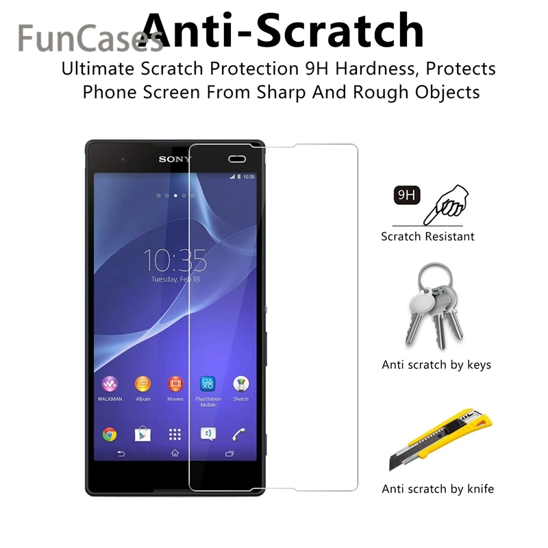 Закаленное стекло для телефона sony Xperia XA2 Ultra XA1 Plus Передняя пленка Защитная экрана