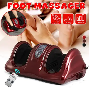 

220V Electric Heating Foot Massager Health Care Antistress Muscle Release Rollers Shiatsu Massage Machine Pain Relief Relax