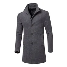 Мужские куртки и пальто Зимняя брендовая мужская куртка теплый зимний Тренч Длинная Верхняя одежда на пуговицах умное пальто мужские куртки большого размера