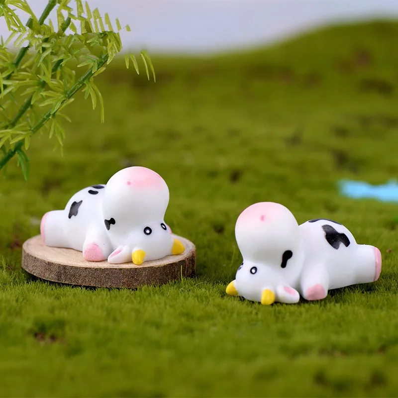 8 типов Kawaii статуэтка коровы садоводческий бонсай украшение мини сказочный сад