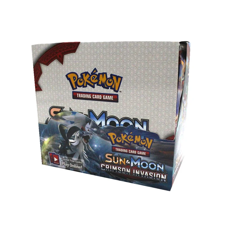 CRIMSON INVASION 364 шт. Карты Покемон TCG: солнце и луна, светильник-усилитель, герметичная коробка, коллекционный набор карт для игры в битву Покемон, детские игрушки - Цвет: CRIMSON INVASION