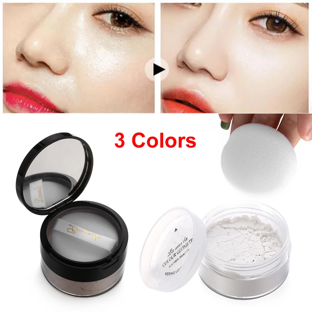 Рассыпчатая пудра натуральный макияж долговечный контроль масла водонепроницаемый консилер Foundation Skin Brighten фиксирующая пудра