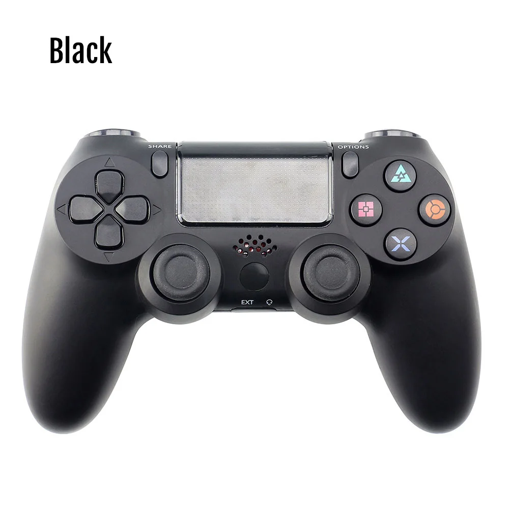 Новинка, беспроводной контроллер для PS4, Bluetooth, DualShock, джойстик с вибрацией, геймпады для playstation 4 - Цвет: Black