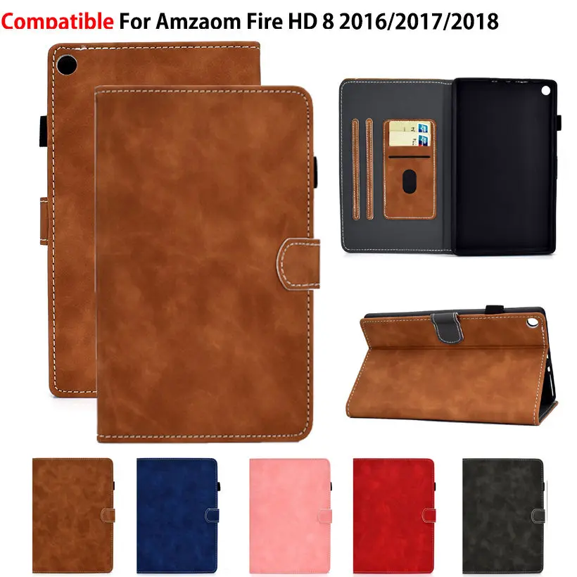 Чехол для Amazon Fire HD 8 2018 2017 2016 чехол HD8 6th 7th 8th Gen мягкий ударопрочный флип с