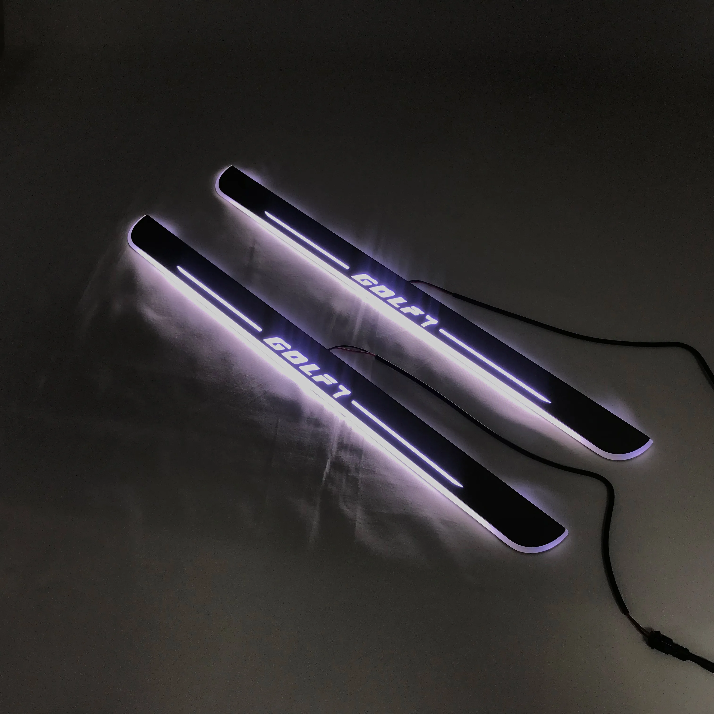 

Led moving door scuff for Volkswagen Golf 7 special use dynamic door sill plate welcome lamp lining overlay Flow/fixed light