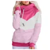 Hot Sale Women Casual Solid Contrast Long Sleeve Hoodie Sweatshirt Patchwork Printed Tops Sudaderas Mujer 2020 F Fast Ship 3