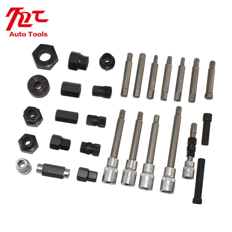 30pcs Alternator Freewheel Pulley Puller Alternators Tool Set Special Socket Set