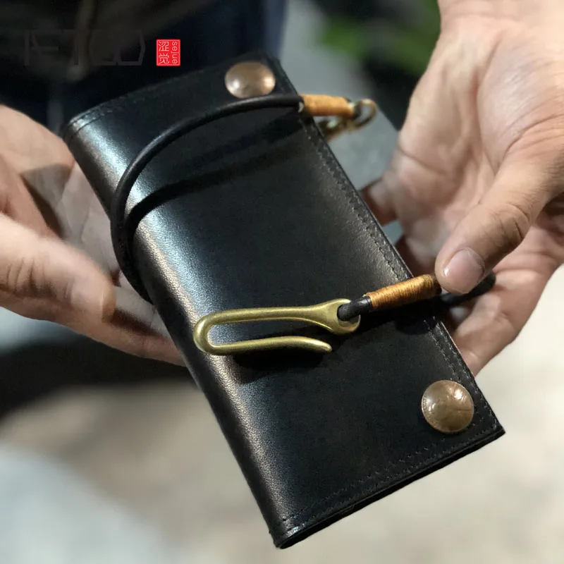 

AETOO Handmade vintage wallet, head-length leather wallet, trending men's wallet