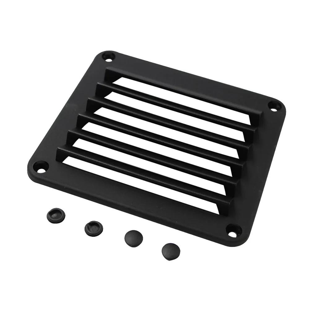 Marine Louvered Vents Round Hose Hull Air Vent for Boat RV Trucks Car - Black Plastic - 5-1/2 x 4-7/8 inch/14 x 12.4cm