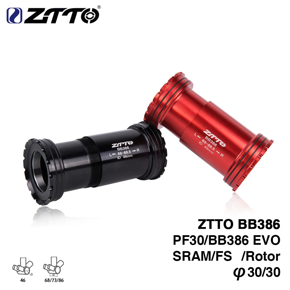 ZTTO BB386 EVO PF30 30 bottom bracket press-fit bottom bracket for mountain bike road bike parts BB 30mm crank durable shaft