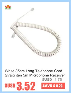 Description Picture 4 of item50cm Long Telephone Cord Straighten 3m Microphone Receiver Line RJ22 4P4C Connector Copper Wire Phone Volume Curve Handset Cable
