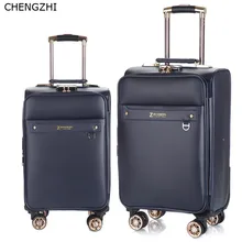 CHENGZHI 2" 24 дюймов мужская деловая сумка на колёсиках, брендовая Дорожная сумка из искусственной кожи, чемодан на колесиках