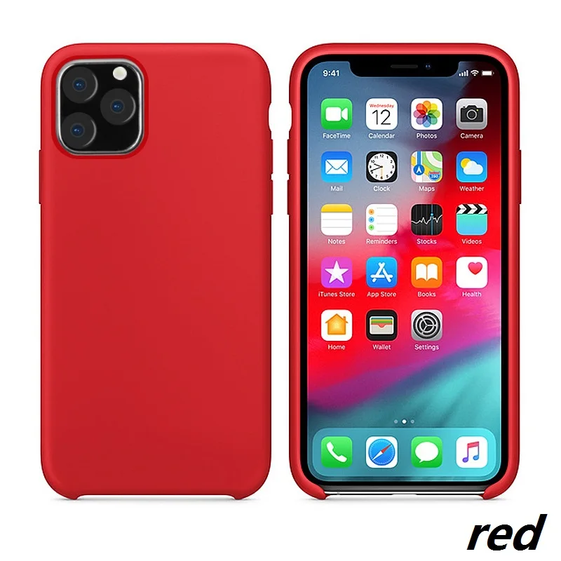 Red Новое поступление официальный жидкий силиконовый чехол для IPhone 11 Pro Max Мягкий силиконовый чехол из ТПУ - Цвет: Red