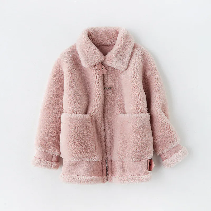 Женское пальто и мех нового типа, куртка из искусственного меха, Женская Зимняя шерстяная шуба из овечьей шерсти, куртка D82 - Цвет: 2