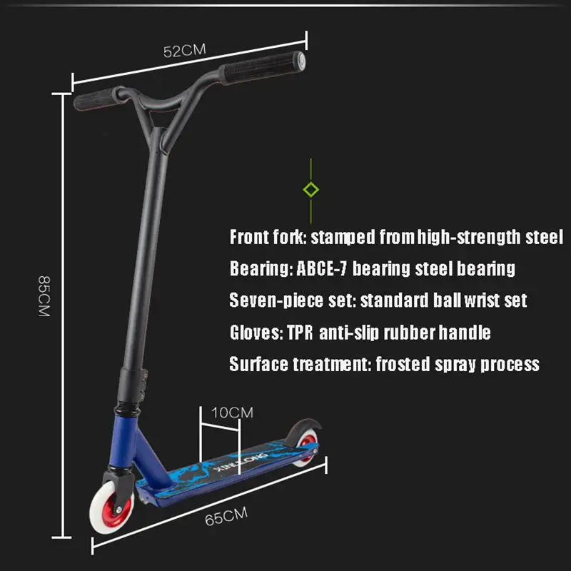 Самокат Pro Stunt Фристайл уличный серфинг самокат трюк скейтпарк BMX Руль Профессиональный экстремальный спорт самокат