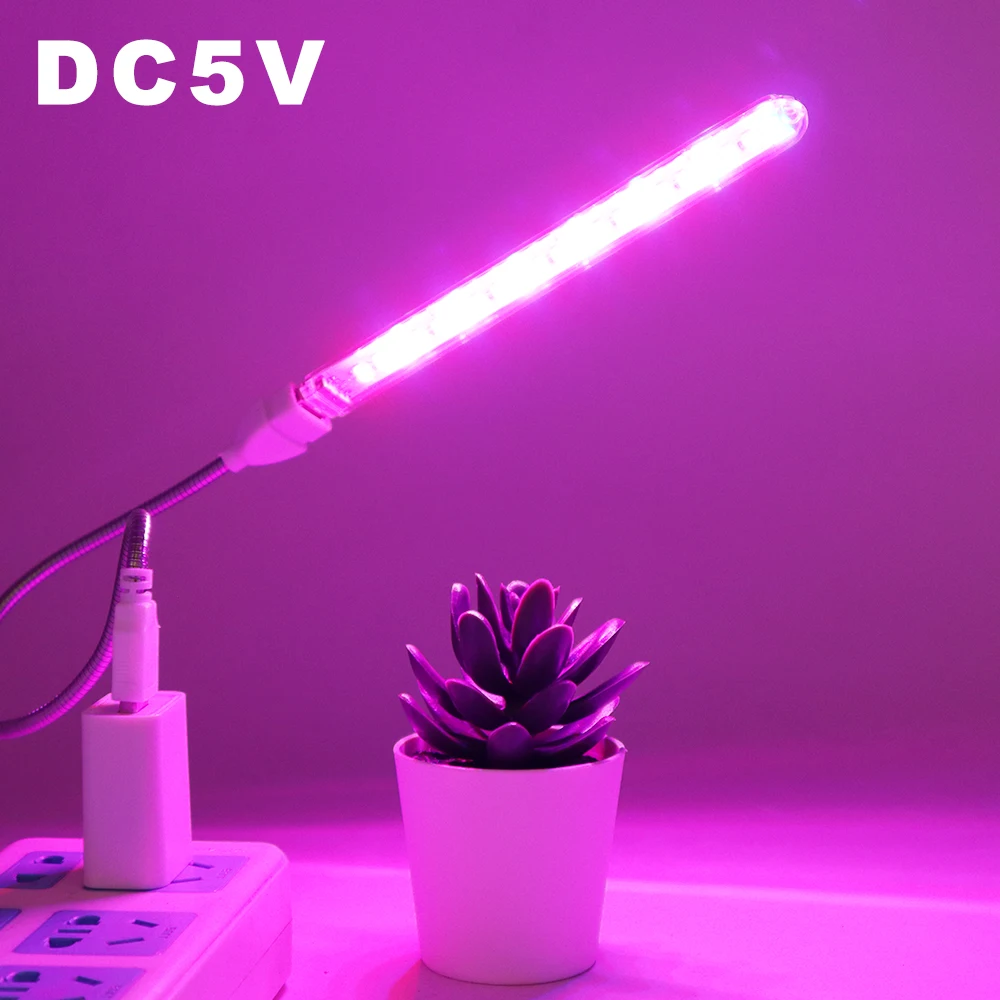LED Grow Lamp LED Plant Light DC5V LED Plant Growing Lamp bulb 21LEDs USB Portable