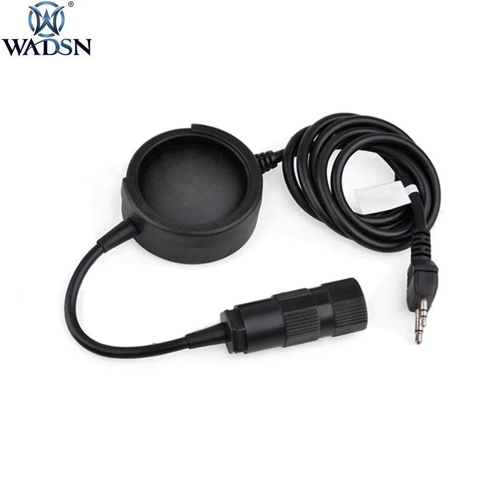 WADSN Military Airsoft Tactical Accessories Kenwod Midland PTT Button Headset Peltor Push To Talk Plug Hole Radio Part