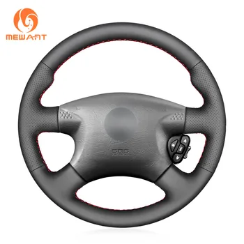 

MEWANT Black Artificial Leather Steering Wheel Cover for Nissan Almera (N16) X-Trail (T30) Terrano 2 Almera Tino Micra Primera