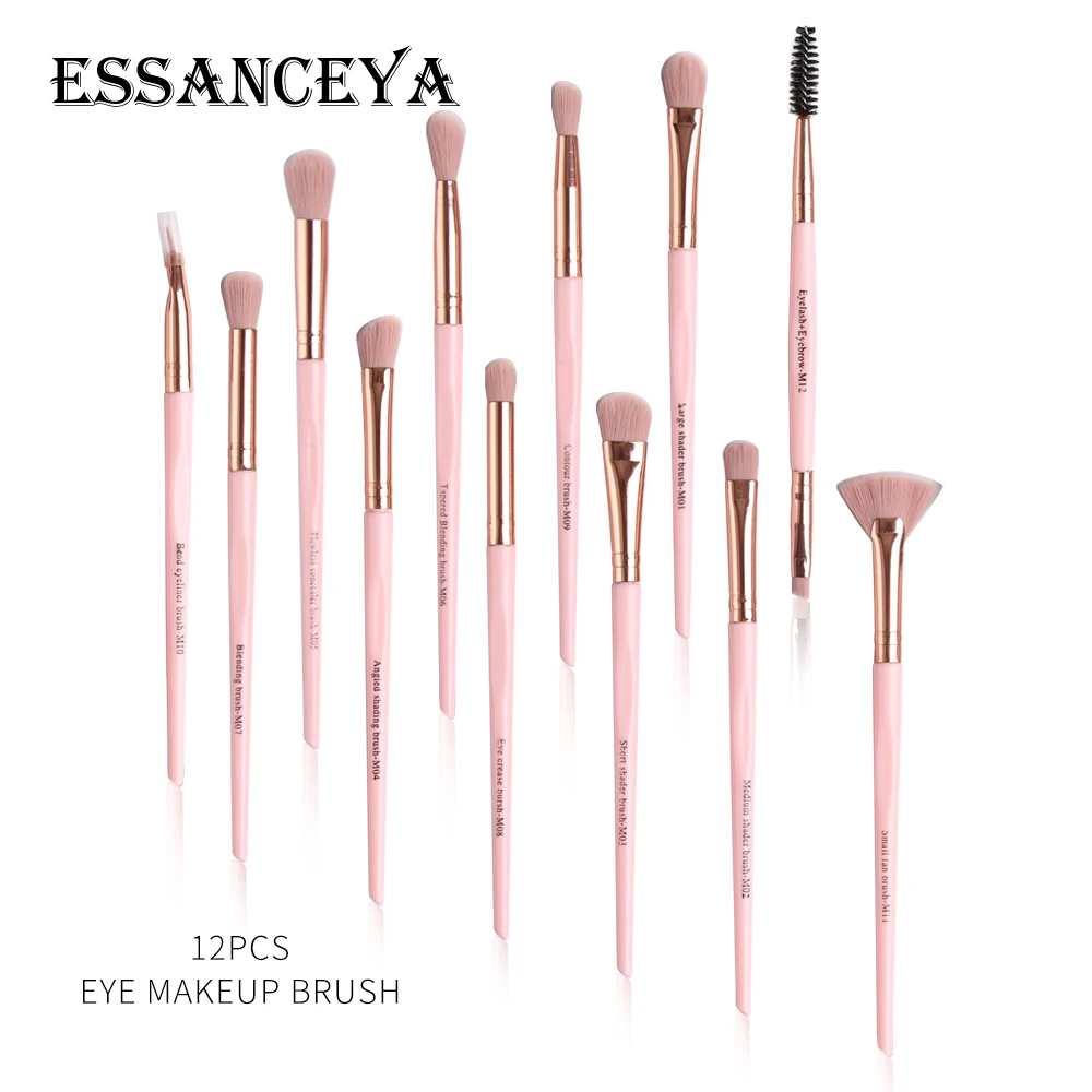 ESSANCEYA, 3-12 шт., набор кистей для макияжа, ресниц, бровей, теней для растушевки, набор косметики для макияжа, кисти для макияжа, профессиональный набор