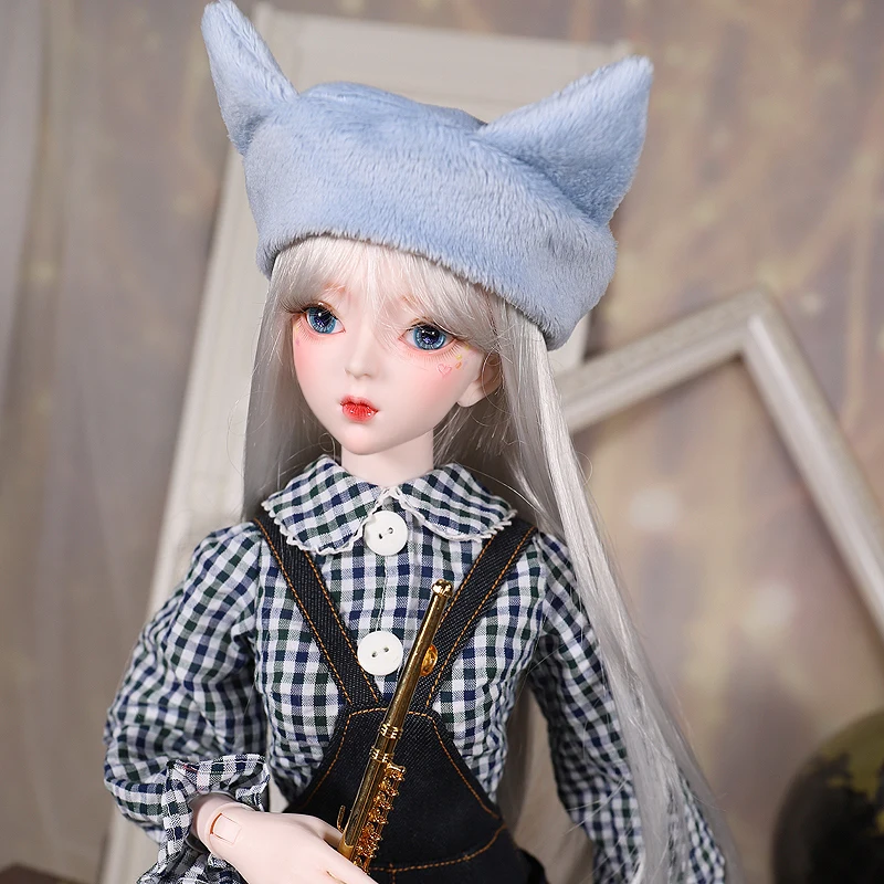 Шарнирная кукла DBS 1/3 bjd 62 см с серебряными волосами и макияжем одежда обувь шляпа