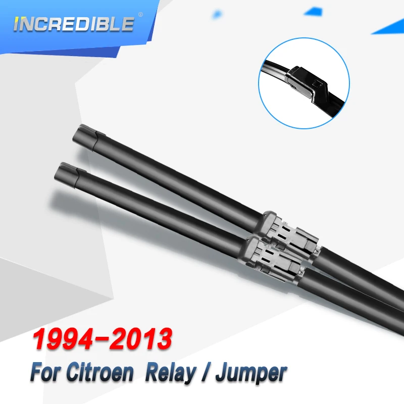 Yang Luar Biasa Wiper Blades untuk Citroen Relay/Jumper Cocok Hook/Push