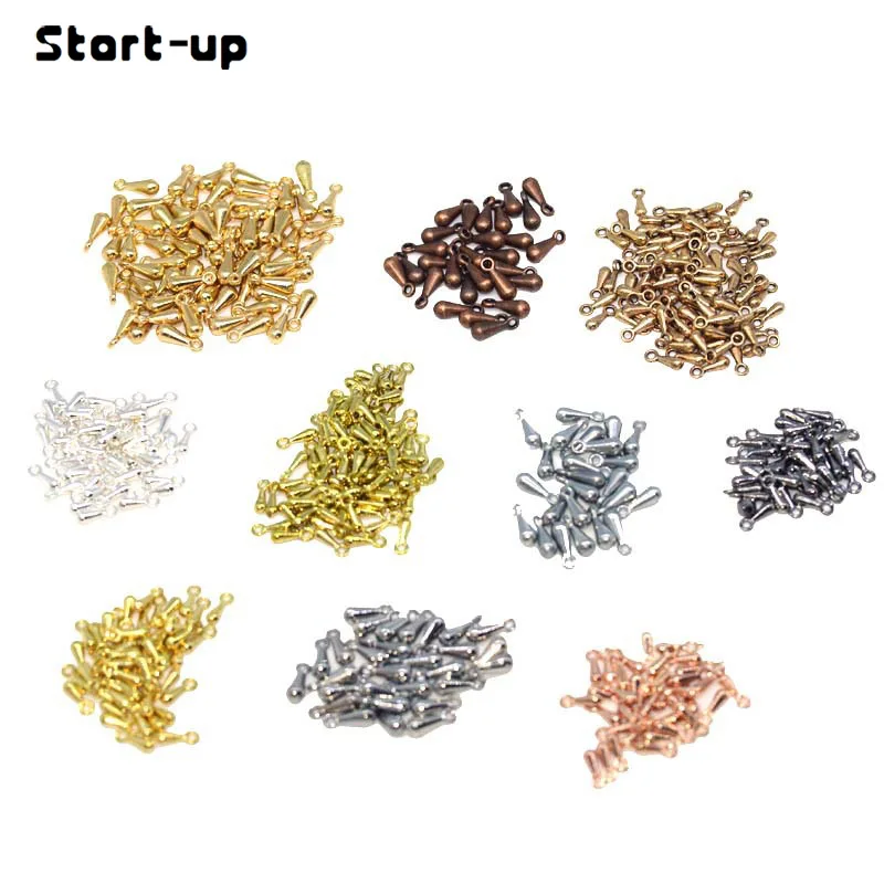 

Start-up 150pcs/lot Water Droplets for Necklace Bracelet Crimp Ends Extended Extension Chains Tails Clasp Cord Used Accessories