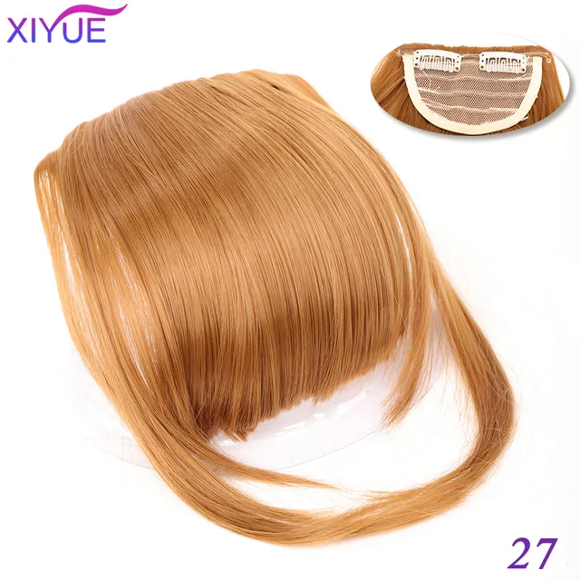 Black/Light Brown Clip In Hair Bangs Hairpiece Accessories Synthetic Fake Bangs Clip In Hair Extensions Clip In Hair Pieces green