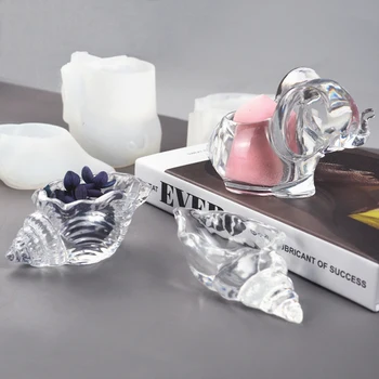 

Popular DIY Epoxy Resin 3D Elephant Conch Makeup Egg Storage Shell Marine Silicone Mold Jewelry Molds